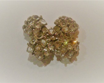 Vintage Extra Large Clear Rhinestone Brooch