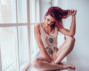 Boho Clothes - Womens Tops - Yoga Shirt - Flowy Shirt - Dream Catcher - Bohemian Clothing - Unique Clothing - Activewear - Vegan 8802