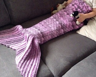 Crochet mermaid tail blanket, mermaid blanket kids, little mermaid gifts, children gift, birthday gift for her birthday, mermaid tale
