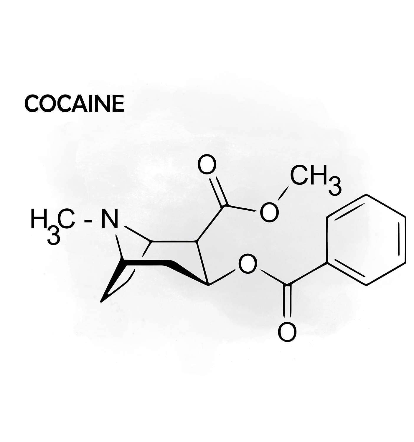 Cocaine formula SVG clipart Cocaine diagram svg Digital