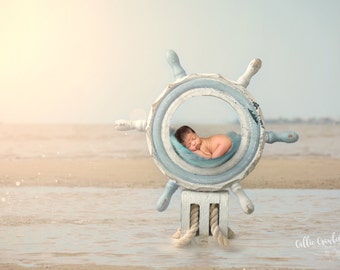 Nautical Newborn Digital Background x 2