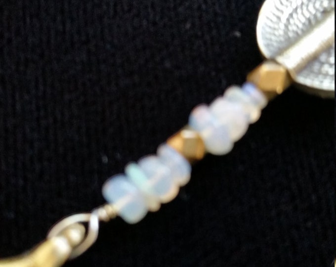 Ethiopian Opals with Brass, 14K GF, and Serling Silver