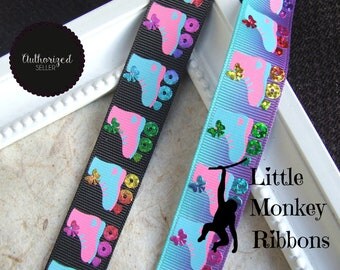 Roller skates, Grosgrain Ribbon, Disco fever, Rainbow printed, 7/8 Grosgrain Ribbon