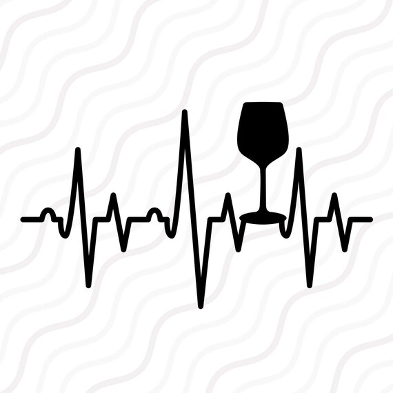 Download Wine Glass Heartbeat SVG Wine Glass SVG Heartbeat SVG Cut