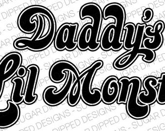 Daddy's Lil Monster Harley Quinn Digital Printable file - Iron-on version included! 7.5" & 10"