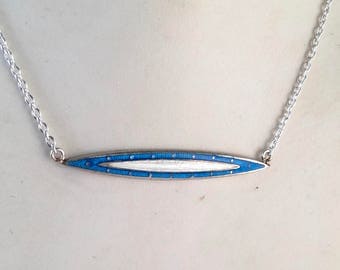 Antique Guilloche Enamel Necklace