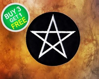 Pentagram Patches Witch Patches Patch Iron On Patch Embroidered Patches