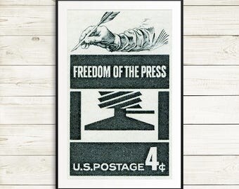 free press wall art, journalism student gift ideas, free press, wall art, press freedom, journalist press, student journalism, gift ideas
