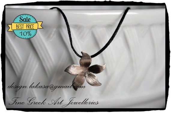 SALE necklace sterling silver white gold plated jewelry Lakasa e-shop Best gifts ideas for her birthday anniversary flower love OFFER Price