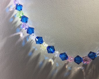 Crystal Flower Necklace 15% Off Labor Day Sale