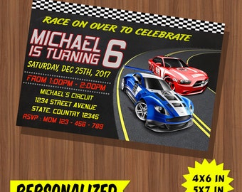 Hot Wheels Invitation / Hot Wheels Birthday / Hot Wheels Birthday Invitation / Hot Wheels Party / Hot Wheels Invite / Hot Wheels Card Invite