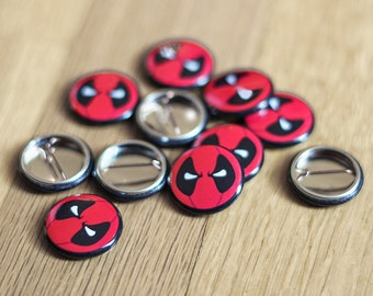 Deadpool Pin, cool enamel pin, Deadpool button badge, cool backpack badge, deadpool enamel pin, cool button badges, deadpool art