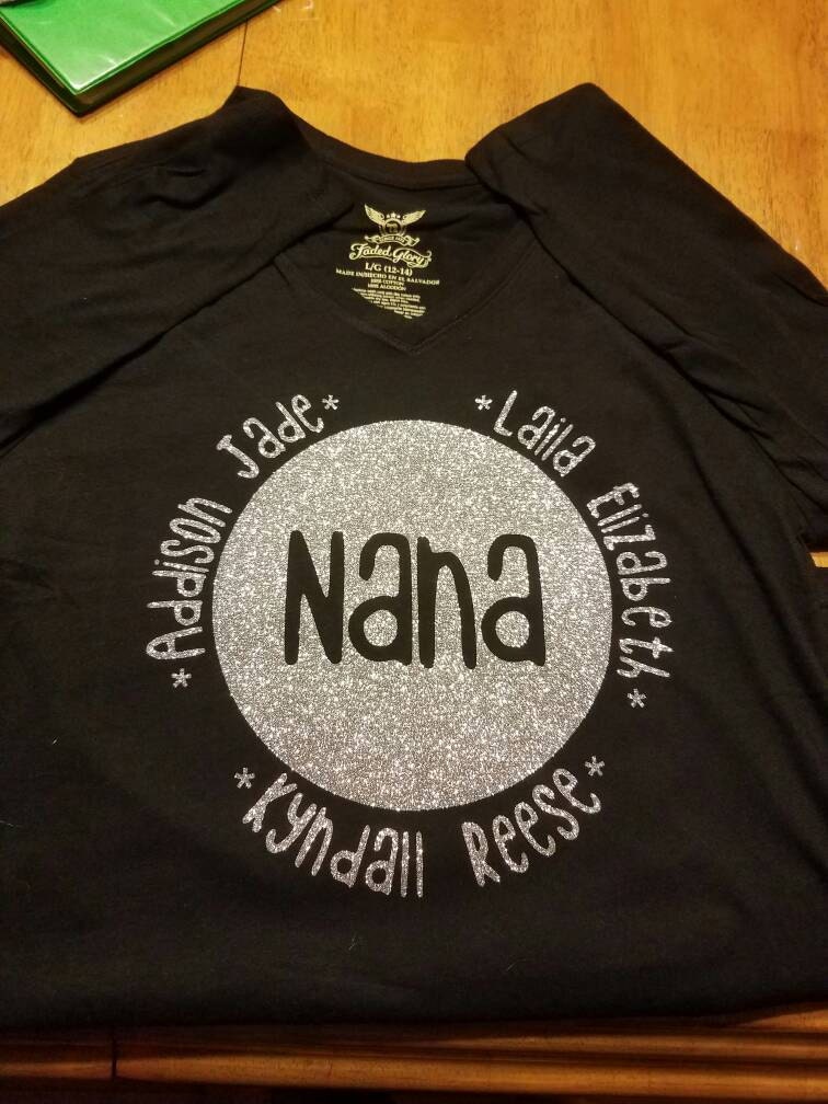Download Adorable Nana Shirt With Grandkids Names