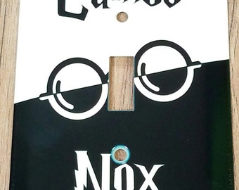 Harry Potter Lumos Nox Metal Light Switch Plate