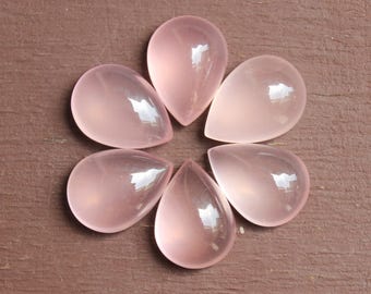 Natural teardrop Rose quartz Gemstone AAA grade All mm sizes available - 7x10, 8x12, 9x13, 10x14, 12x16, 13x18, 15x20, 16x22, 18x25, 20x30