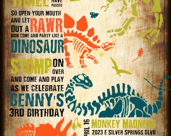 Dinosaur Birthday Invitations