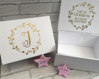 Will you be my bridesmaid personalised gift box