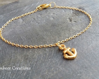 Strap anchor, Golden anchor bracelet, Friendship Bracelet, mother's day, mark bracelet, bracelet gold, bracelet minimalist, gift