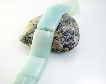 Amazonite Beads Gemstone Beads Amazonite Rectangle Beads Short Strand (6) X231