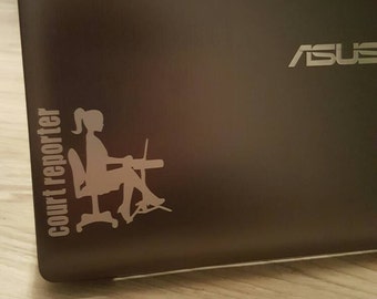 Court reporter - decal, iron-on, man or woman, court reporter, captioner, transcriptionist, voice writer