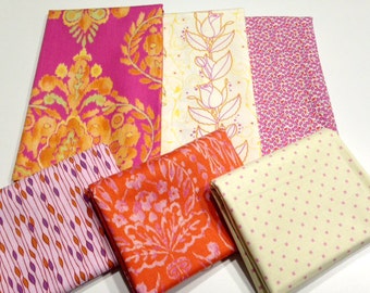 Tangerine & Bright Pink Half Yard Fabric Bundle