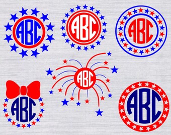 Download Fourth of July Monogram Bow SVG Monogram Bow SVG Fourth of