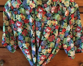 Vintage 80's floral blouse size M