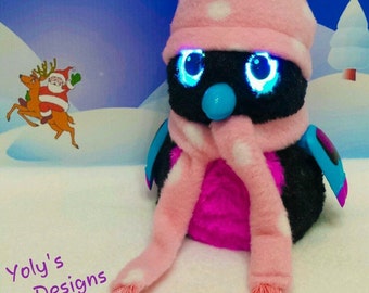 For HATCHIMALS Hatching Toy Egg Handmade Clothes Dress Clothing Outfit 2 Pcs Set Pink and White Hat and Scarf