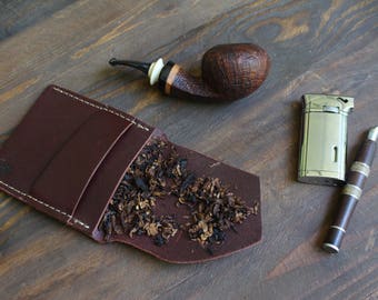 Tobacco Pouch, Leather Wallet, Mens Wallet, Tobacco Case, Slim Wallet, Mens Pouch, Mens Wallets, Groomsmen Gift