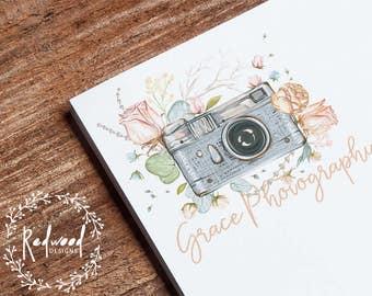 Premade Logo | Logo Design | Photography Logo | Photographers Logo | Watercolour Logo | Simple Logo | Vintage Logo | Classy Logo