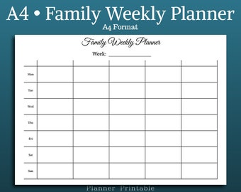 Familie weekplanner | Etsy