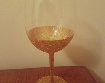 Glitter Stem Wine Glasses
