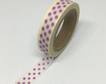 Purple and White Washi Tape - Thin Washi Tape