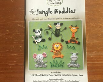 Jungle Buddies Quilling Kit / Quilling Paper / Scrapbooking / Card Making / Arts and Crafts / Quilling / DIY