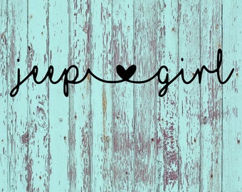 Jeep Girl Decal #1/Jeep Girl/Jeep/Jeeps/Jeepher/Jeeper/Jeep Girls/Jeep Decals