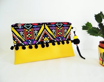 Ethnic Pattern Print Leather Tote Bag main image 0