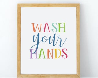 Wash your hands sign,Kids bathroom wall art,Funny bathroom art,Kids bathroom prints,Kids bathroom signs,Kids bathroom wall decor,Bath art