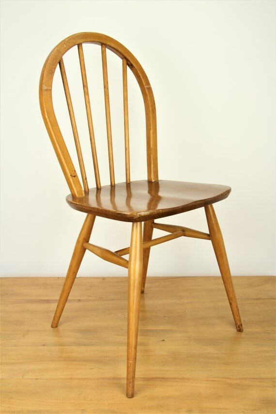 4 original vintage ercol windsor chairs