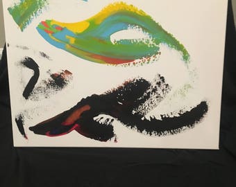 Opposites Attract <<Les Opposés S'Attirent>> - Contemporary Abstract Painting