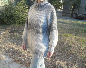 New hand knitted mohair and wool sweater