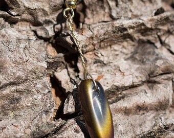 Rounded Rainbow Hematite Earrings