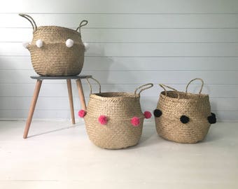 Lot De 3 Sacs En Paille Synthétique Rouge – Fabriqué à La Main à Madagascar – Neuf
