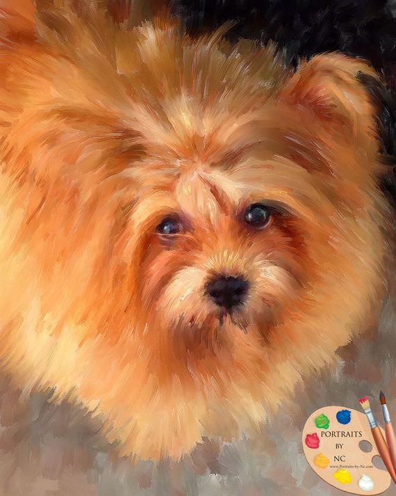 Custom Pet Portrait - Custom Dog Portrait -Oil Painting from your Photo - Portraits by NC