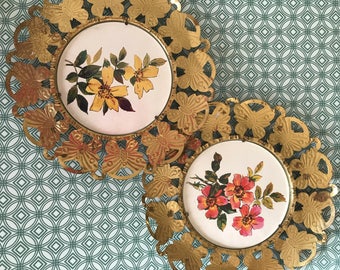 vintage English tin wall hangings