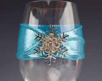 Wine Glass Garters, Wine Glass Jewelry, Fancy Wine Glass Decorations, Decorative Wine Glasses, Decorated Wine Glass, Multiple Size Glasses