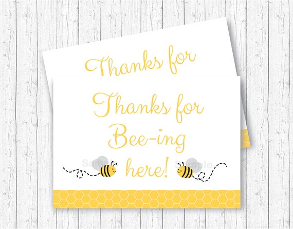 Bumble Bee Party Favor Tags / Thank You Tags / Bee Baby Shower / Thanks ...