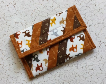 Red - Khun Fabric Quilted Coin Pouch 01