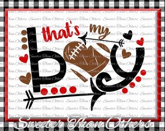 Football SVG That's my Boy Football Svg Distressed Football pattern Vinyl Design SVG DXF Silhouette, Cameo, Cricut, Instant Download