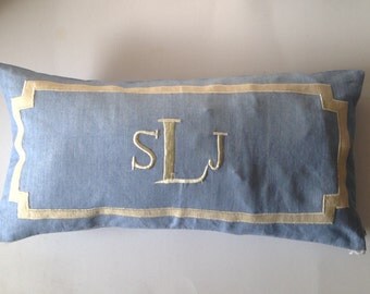 Long Nursery Decor, Long Lumbar Pillow Cover, Personalized Long Lumbar Pillow Covers, Mongram Lumbar Pillow Cover