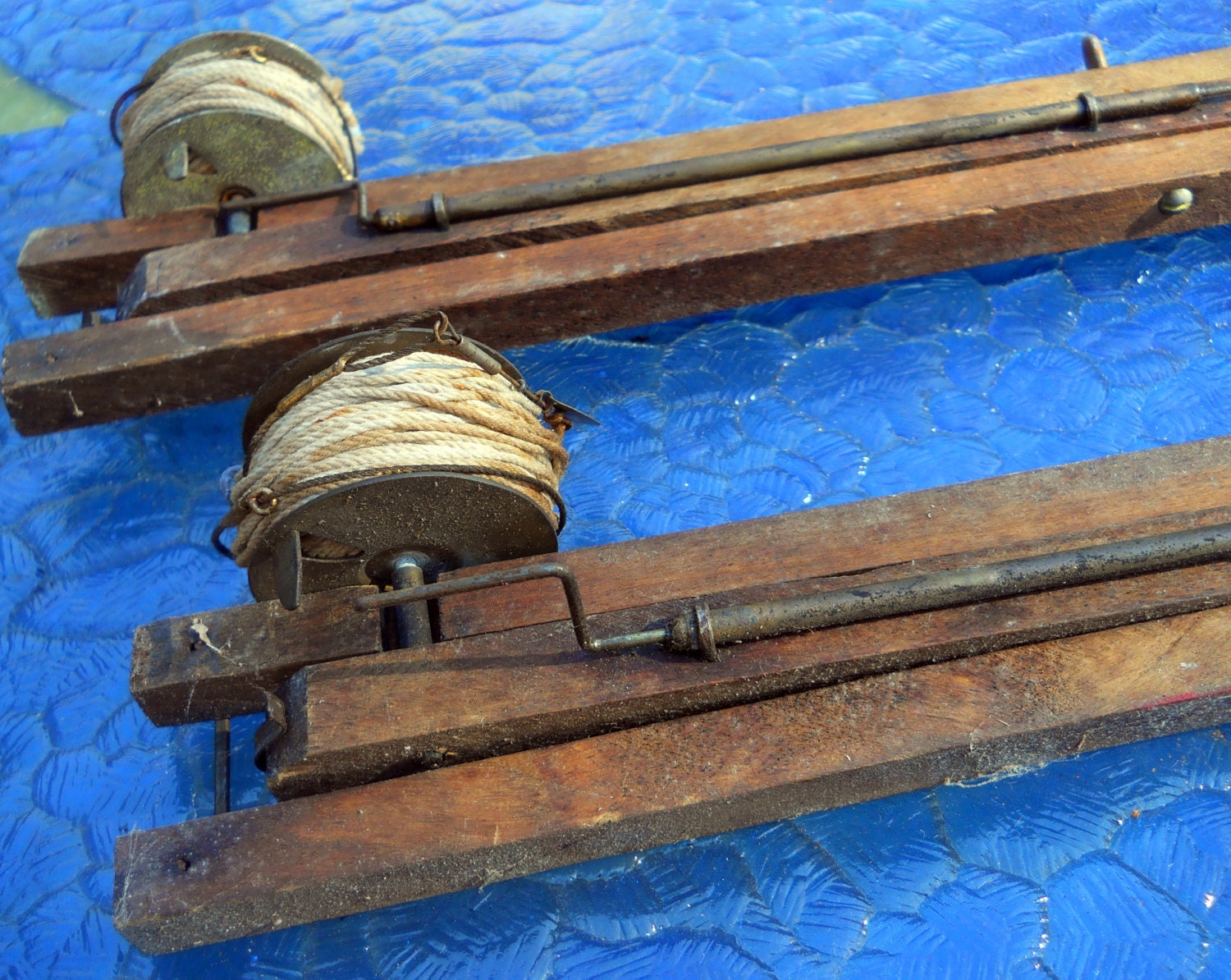 Antique Ice Fishing Tip Ups Hudson Bay Fishing Tackle Wood